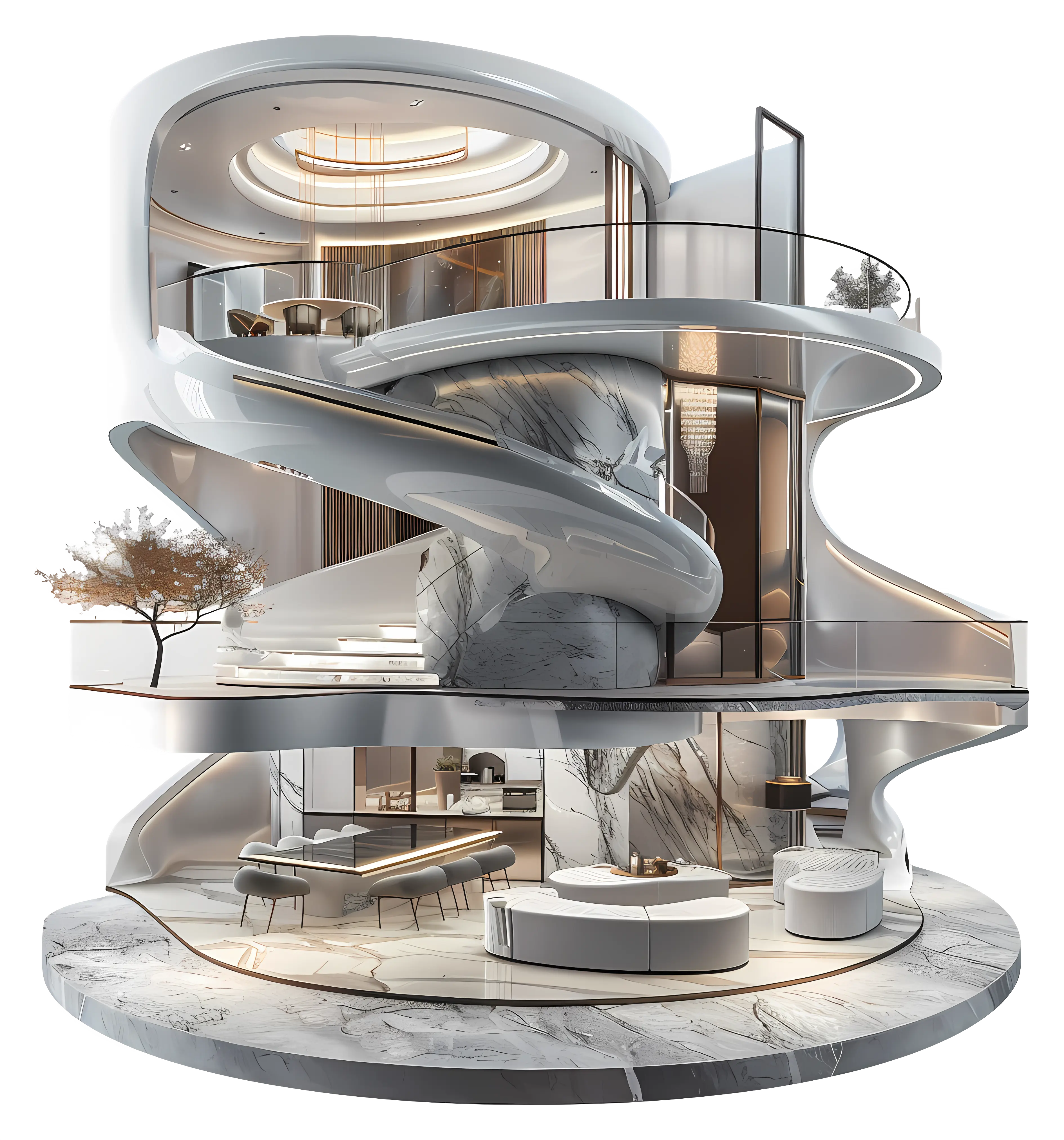 High-tech home interior